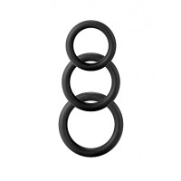 Shots Twiddle - Enkle penisringer 3pk Sort